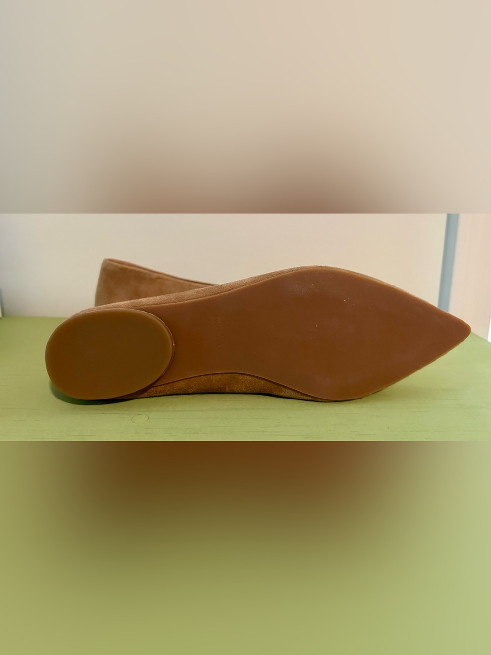 & Other Stories Women's Tan Suede Pointed Ballet Flats - Picture 3 of 5